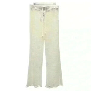 Shade & Shore off white cream crochet pant